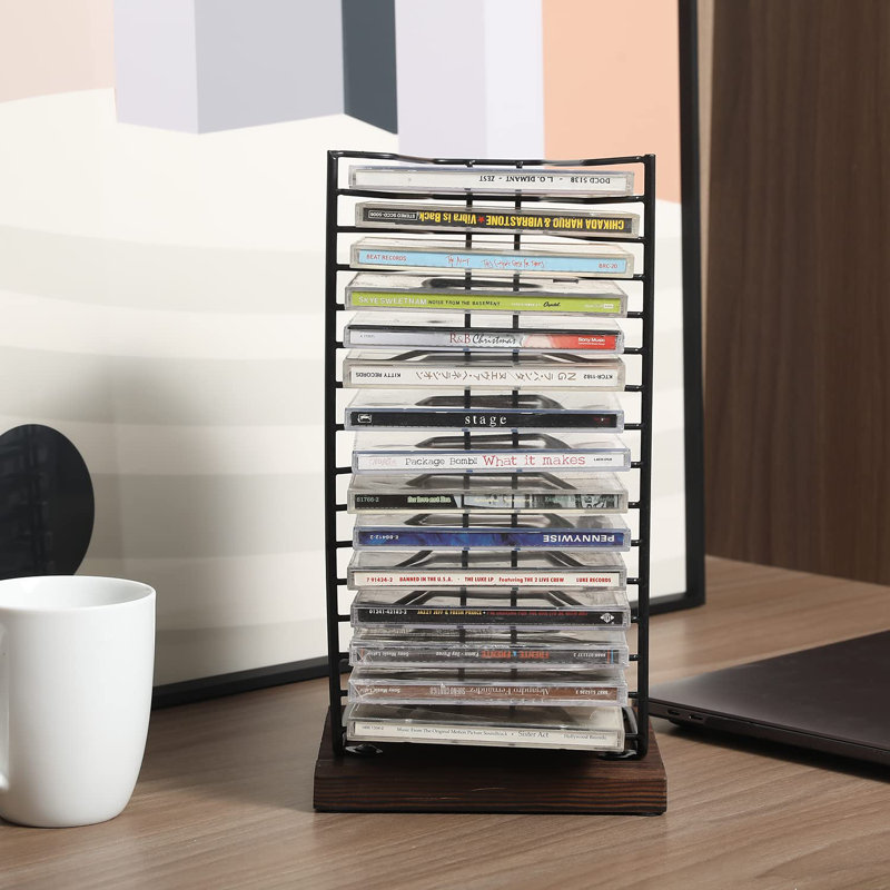 17 Stories 11.73'' H Media CD DVD Storage Rack | Wayfair